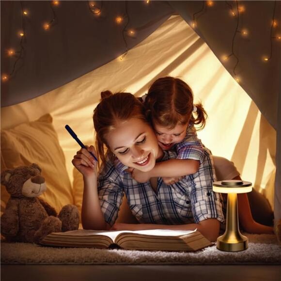 Portable LED Table Lamp with Touch Sensor, 3-Levels Brightness - Picture 2 of 7